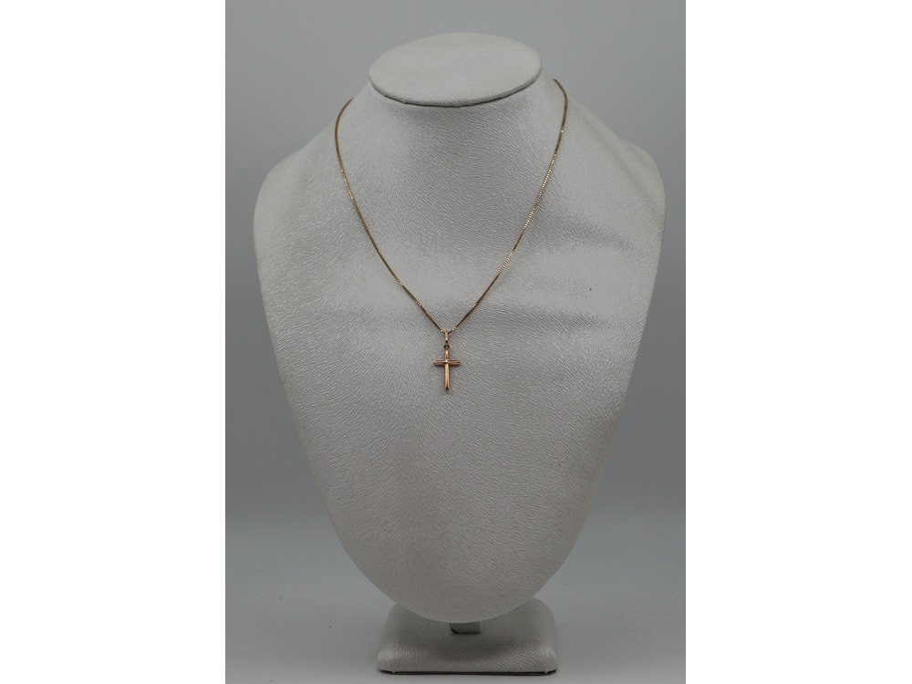 Kaulaketju ja risti-riipus 3,32g/14k