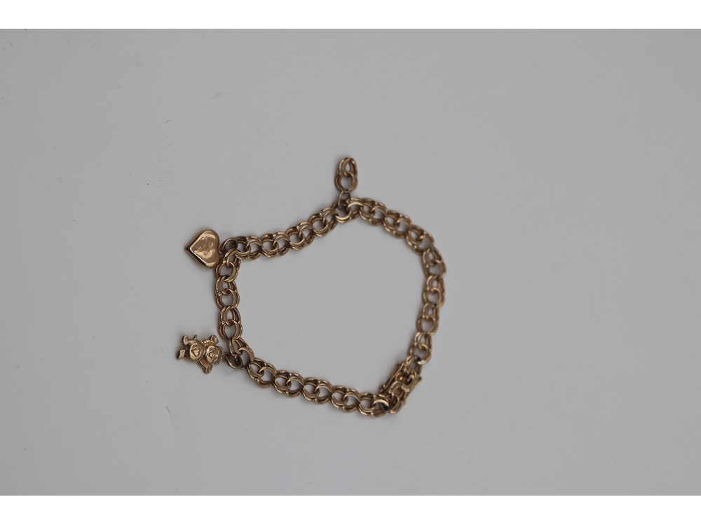 ranneketju Bismarck riipuksilla 22cm, 14,38g/14k